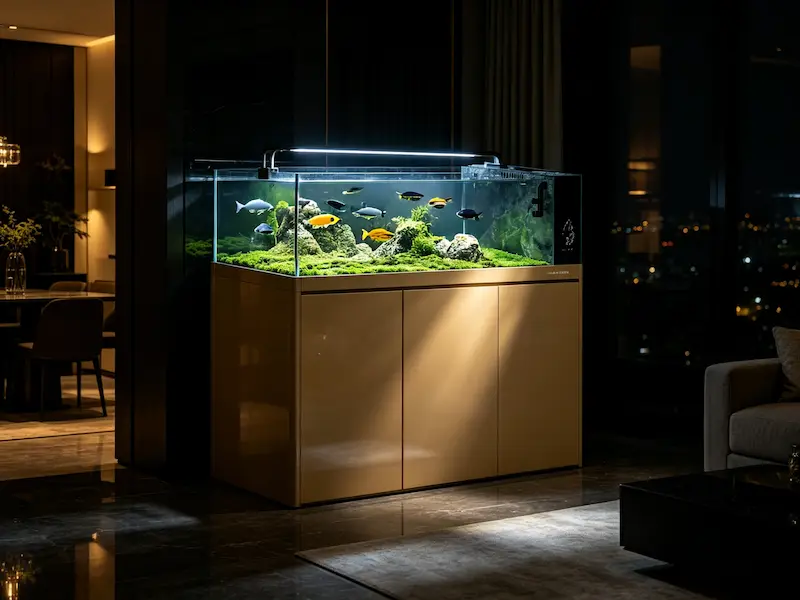 Home living room entrance aquarium partition manufactured by China factory for interior decoration